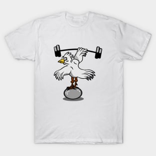 Chicken lifting weights T-Shirt